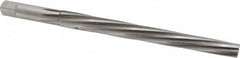 Made in USA - #9 Pin, 0.6066" Diam, 0.4805" Small End, 9/16" Diam Straight Shank, 6-1/16" Flute, Taper Pin Reamer - Industrial Tool & Supply