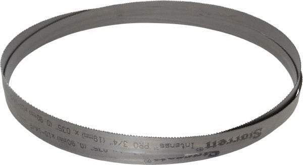 Starrett - 10 to 14 TPI, 10' Long x 3/4" Wide x 0.035" Thick, Welded Band Saw Blade - Bi-Metal, Toothed Edge, Raker Tooth Set, Contour Cutting - Industrial Tool & Supply