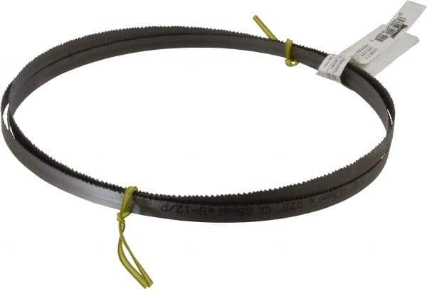 Starrett - 8 to 12 TPI, 8' 2" Long x 1/2" Wide x 0.025" Thick, Welded Band Saw Blade - Bi-Metal, Toothed Edge, Raker Tooth Set, Contour Cutting - Industrial Tool & Supply