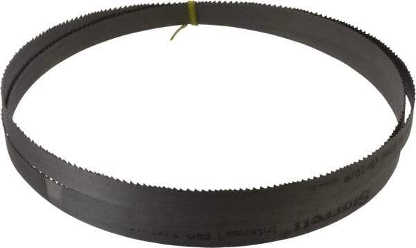 Starrett - 6 to 10 TPI, 8' 2-1/2" Long x 3/4" Wide x 0.035" Thick, Welded Band Saw Blade - Bi-Metal, Toothed Edge, Raker Tooth Set, Contour Cutting - Industrial Tool & Supply