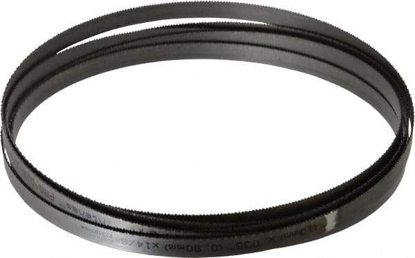 Starrett - 14 TPI, 11' 10" Long x 1/2" Wide x 0.035" Thick, Welded Band Saw Blade - Bi-Metal, Toothed Edge, Raker Tooth Set, Contour Cutting - Industrial Tool & Supply
