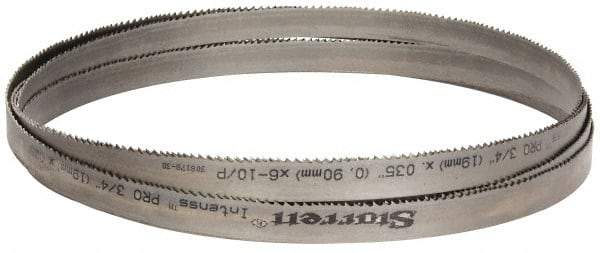 Starrett - 6 to 10 TPI, 14' 5" Long x 3/4" Wide x 0.035" Thick, Welded Band Saw Blade - Bi-Metal, Toothed Edge, Raker Tooth Set, Contour Cutting - Industrial Tool & Supply