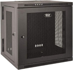 Tripp-Lite - 23.63" Overall Width x 10" Rack Height x 21.63" Overall Depth Data Cable Enclosure - 200 Lb Capacity, Black - Industrial Tool & Supply