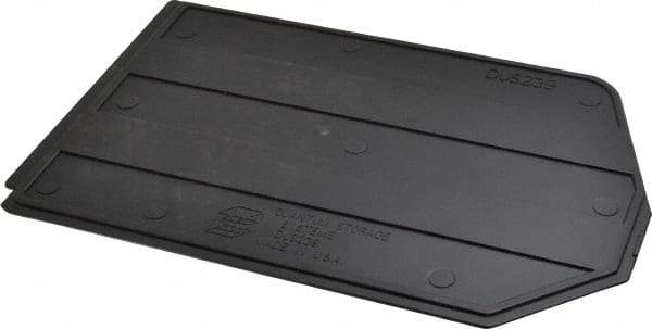 Quantum Storage - 10.8" Wide x 7" High, Black Bin Divider - Use with Bin QUS239 - Industrial Tool & Supply