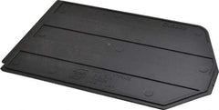 Quantum Storage - 10.8" Wide x 7" High, Black Bin Divider - Use with Bin QUS239 - Industrial Tool & Supply