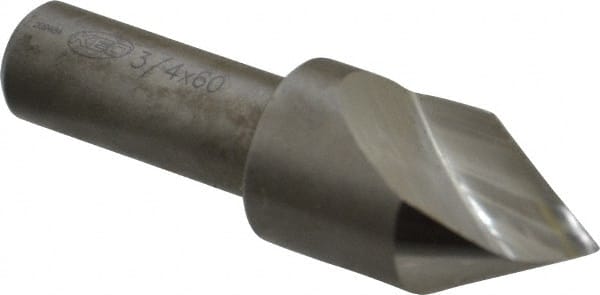 Keo - 3/4" Head Diam, 1/2" Shank Diam, 1 Flute 60° High Speed Steel Countersink - Industrial Tool & Supply