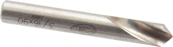 Keo - 3/16" Head Diam, 3/16" Shank Diam, 1 Flute 90° High Speed Steel Countersink - Industrial Tool & Supply
