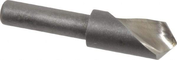 Keo - 3/8" Head Diam, 1/4" Shank Diam, 1 Flute 100° High Speed Steel Countersink - Bright Finish, 1-3/4" OAL, Single End, Straight Shank, Right Hand Cut - Industrial Tool & Supply