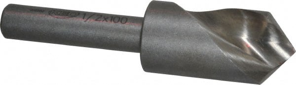 Keo - 1/2" Head Diam, 1/4" Shank Diam, 1 Flute 100° High Speed Steel Countersink - Industrial Tool & Supply