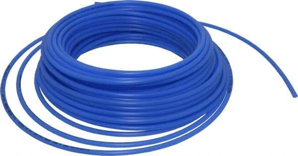 Parker - 11/64" ID x 1/4" OD, 0.04" Wall Thickness, 100' Long, Polyethylene Tube - Blue, 120 Max psi, -80 to 150°F - Industrial Tool & Supply