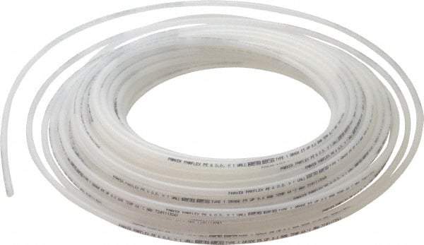 Parker - 6mm OD, 100' Long, Polyethylene Tube - Natural, -80 to 150°F - Industrial Tool & Supply