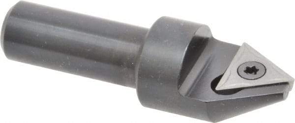 APT - 60° Included Angle, 3/4" Max Cut Diam, 3/4mm Body Diam, 1/2" Shank Diam, 2-3/8" OAL, Indexable Countersink - 1 Triangle Insert, TPGH 321 Insert Style, Positive Rake, Series CC - Industrial Tool & Supply