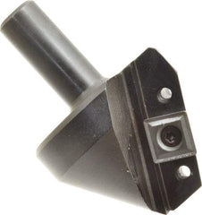 APT - 60° Included Angle, 1-3/4" Max Cut Diam, 1-3/4mm Body Diam, 1/2" Shank Diam, 2-3/8" OAL, Indexable Countersink - 1 Square Insert, SPGH 433 Insert Style, Positive Rake, Series CC - Industrial Tool & Supply