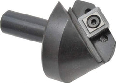 APT - 82° Included Angle, 1-3/4" Max Cut Diam, 1-3/4mm Body Diam, 1/2" Shank Diam, 2-3/8" OAL, Indexable Countersink - 1 Square Insert, SPGH 433 Insert Style, Positive Rake, Series CC - Industrial Tool & Supply