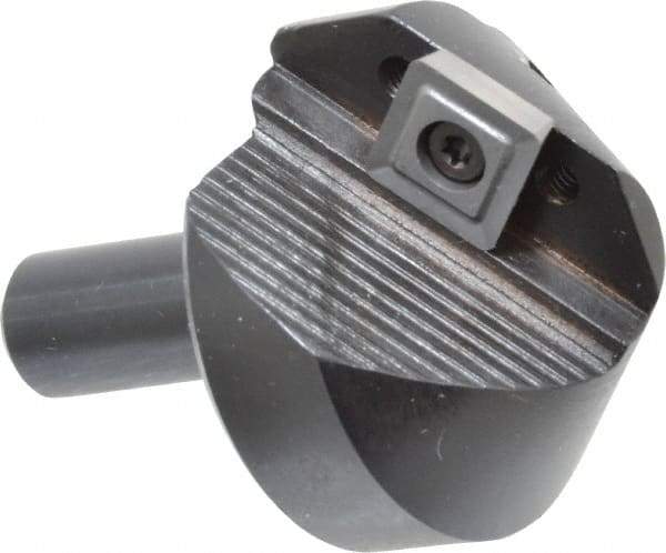 APT - 90° Included Angle, 1-3/4" Max Cut Diam, 1-3/4mm Body Diam, 1/2" Shank Diam, 2-3/8" OAL, Indexable Countersink - 1 Square Insert, SPGH 433 Insert Style, Positive Rake, Series CC - Industrial Tool & Supply
