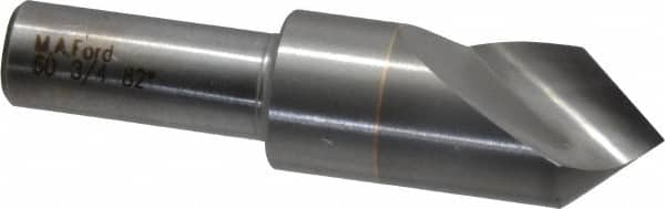 M.A. Ford - 3/4" Head Diam, 1/2" Shank Diam, 1 Flute 82° Solid Carbide Countersink - Industrial Tool & Supply