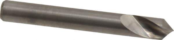 M.A. Ford - 1/4" Head Diam, 1/4" Shank Diam, 1 Flute 90° Solid Carbide Countersink - Bright Finish, 2" OAL, 0.045" Nose Diam, Single End, Straight Shank, Right Hand Cut - Industrial Tool & Supply