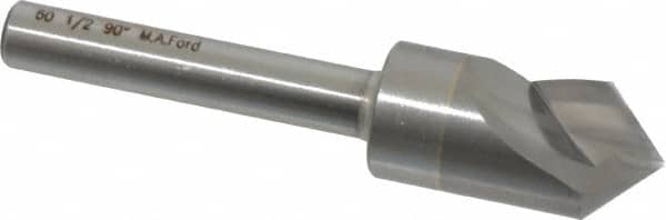 M.A. Ford - 1/2" Head Diam, 1/4" Shank Diam, 1 Flute 90° Solid Carbide Countersink - Industrial Tool & Supply
