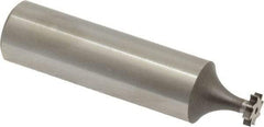 Keo - 1/4" Diam x 1/16" Face Width, High Speed Steel, 8 Teeth, Shank Connection Woodruff Keyseat Cutter - Uncoated, 2-1/16" OAL x 1/2" Shank, Straight Teeth, ANSI 202, Old Standard 201 - Industrial Tool & Supply
