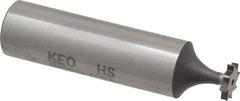 Keo - 5/16" Diam x 1/16" Face Width, High Speed Steel, 8 Teeth, Shank Connection Woodruff Keyseat Cutter - Uncoated, 2-1/16" OAL x 1/2" Shank, Straight Teeth, ANSI 202-1/2, Old Standard 206 - Industrial Tool & Supply