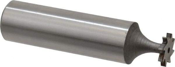 Keo - 3/8" Diam x 1/16" Face Width, High Speed Steel, 8 Teeth, Shank Connection Woodruff Keyseat Cutter - Uncoated, 2-1/16" OAL x 1/2" Shank, Straight Teeth, ANSI 203, Old Standard 211 - Industrial Tool & Supply
