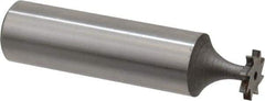 Keo - 3/8" Diam x 1/16" Face Width, High Speed Steel, 8 Teeth, Shank Connection Woodruff Keyseat Cutter - Uncoated, 2-1/16" OAL x 1/2" Shank, Straight Teeth, ANSI 203, Old Standard 211 - Industrial Tool & Supply