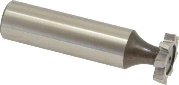 Keo - 3/8" Diam x 3/32" Face Width, High Speed Steel, 8 Teeth, Shank Connection Woodruff Keyseat Cutter - Uncoated, 2-3/32" OAL x 1/2" Shank, Straight Teeth, ANSI 303, Old Standard 212 - Industrial Tool & Supply