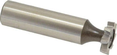 Keo - 3/8" Diam x 3/32" Face Width, High Speed Steel, 8 Teeth, Shank Connection Woodruff Keyseat Cutter - Uncoated, 2-3/32" OAL x 1/2" Shank, Straight Teeth, ANSI 303, Old Standard 212 - Industrial Tool & Supply