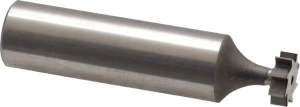 Keo - 3/8" Diam x 1/8" Face Width, High Speed Steel, 8 Teeth, Shank Connection Woodruff Keyseat Cutter - Uncoated, 2-1/8" OAL x 1/2" Shank, Straight Teeth, ANSI 403, Old Standard 213 - Industrial Tool & Supply