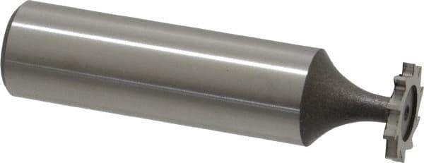 Keo - 1/2" Diam x 1/16" Face Width, High Speed Steel, 10 Teeth, Shank Connection Woodruff Keyseat Cutter - Uncoated, 2-1/16" OAL x 1/2" Shank, Straight Teeth, ANSI 204, Old Standard 1 - Industrial Tool & Supply