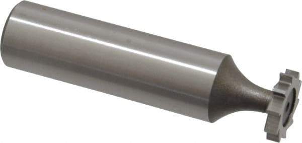 Keo - 1/2" Diam x 3/32" Face Width, High Speed Steel, 10 Teeth, Shank Connection Woodruff Keyseat Cutter - Uncoated, 2-3/32" OAL x 1/2" Shank, Straight Teeth, ANSI 304, Old Standard 2 - Industrial Tool & Supply