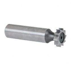 Keo - 5/8" Diam x 5/32" Face Width, High Speed Steel, 10 Teeth, Shank Connection Woodruff Keyseat Cutter - Uncoated, 2-5/32" OAL x 1/2" Shank, Straight Teeth, ANSI 505, Old Standard 6 - Industrial Tool & Supply