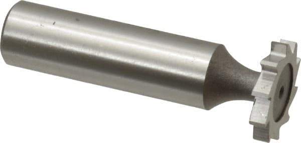 Keo - 3/4" Diam x 1/8" Face Width, High Speed Steel, 10 Teeth, Shank Connection Woodruff Keyseat Cutter - Uncoated, 2-1/8" OAL x 1/2" Shank, Straight Teeth, ANSI 406, Old Standard 7 - Industrial Tool & Supply