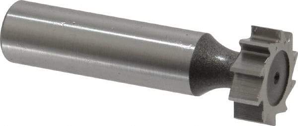 Keo - 3/4" Diam x 1/4" Face Width, High Speed Steel, 10 Teeth, Shank Connection Woodruff Keyseat Cutter - Uncoated, 2-1/4" OAL x 1/2" Shank, Straight Teeth, ANSI 806, Old Standard 91 - Industrial Tool & Supply