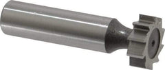 Keo - 3/4" Diam x 1/4" Face Width, High Speed Steel, 10 Teeth, Shank Connection Woodruff Keyseat Cutter - Uncoated, 2-1/4" OAL x 1/2" Shank, Straight Teeth, ANSI 806, Old Standard 91 - Industrial Tool & Supply