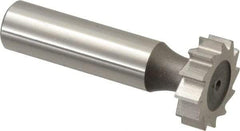 Keo - 7/8" Diam x 1/4" Face Width, High Speed Steel, 12 Teeth, Shank Connection Woodruff Keyseat Cutter - Uncoated, 2-1/4" OAL x 1/2" Shank, Straight Teeth, ANSI 807, Old Standard A - Industrial Tool & Supply
