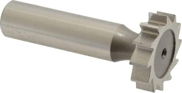 Keo - 1" Diam x 1/4" Face Width, High Speed Steel, 12 Teeth, Shank Connection Woodruff Keyseat Cutter - Uncoated, 2-1/4" OAL x 1/2" Shank, Straight Teeth, ANSI 808, Old Standard 15 - Industrial Tool & Supply
