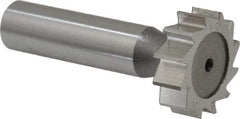 Keo - 1" Diam x 5/16" Face Width, High Speed Steel, 12 Teeth, Shank Connection Woodruff Keyseat Cutter - Uncoated, 2-5/16" OAL x 1/2" Shank, Straight Teeth, ANSI 1008, Old Standard B - Industrial Tool & Supply