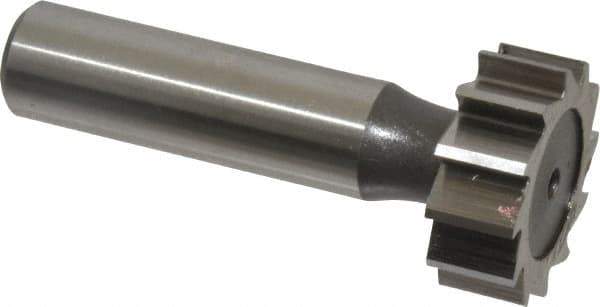 Keo - 1" Diam x 3/8" Face Width, High Speed Steel, 12 Teeth, Shank Connection Woodruff Keyseat Cutter - Uncoated, 2-3/8" OAL x 1/2" Shank, Straight Teeth, ANSI 1208, Old Standard 152 - Industrial Tool & Supply