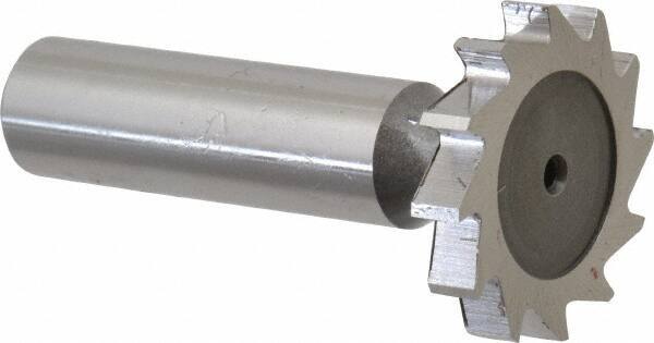 Keo - 1-1/8" Diam x 3/16" Face Width, High Speed Steel, 12 Teeth, Shank Connection Woodruff Keyseat Cutter - Uncoated, 2-3/16" OAL x 1/2" Shank, Straight Teeth, ANSI 609, Old Standard 16 - Industrial Tool & Supply