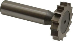 Keo - 1-1/4" Diam x 1/4" Face Width, High Speed Steel, 14 Teeth, Shank Connection Woodruff Keyseat Cutter - Uncoated, 2-1/4" OAL x 1/2" Shank, Straight Teeth, ANSI 810, Old Standard 21 - Industrial Tool & Supply