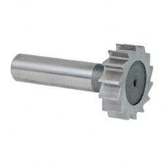 Keo - 1-1/4" Diam x 3/8" Face Width, High Speed Steel, 14 Teeth, Shank Connection Woodruff Keyseat Cutter - Uncoated, 2-3/8" OAL x 1/2" Shank, Straight Teeth, ANSI 1210, Old Standard E - Industrial Tool & Supply