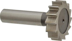 Keo - 1-3/8" Diam x 3/8" Face Width, High Speed Steel, 14 Teeth, Shank Connection Woodruff Keyseat Cutter - Uncoated, 2-3/8" OAL x 1/2" Shank, Straight Teeth, ANSI 1211, Old Standard F - Industrial Tool & Supply