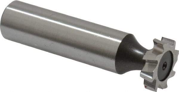 Keo - 5/8" Diam x 5/32" Face Width, High Speed Steel, 8 Teeth, Shank Connection Woodruff Keyseat Cutter - Uncoated, 2-5/32" OAL x 1/2" Shank, Staggered Teeth, ANSI 505, Old Standard 6 - Industrial Tool & Supply