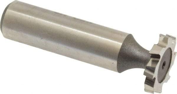 Keo - 3/4" Diam x 1/8" Face Width, High Speed Steel, 8 Teeth, Shank Connection Woodruff Keyseat Cutter - Uncoated, 2-1/8" OAL x 1/2" Shank, Staggered Teeth, ANSI 406, Old Standard 7 - Industrial Tool & Supply