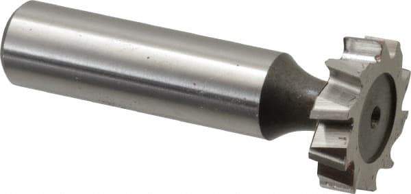 Keo - 7/8" Diam x 7/32" Face Width, High Speed Steel, 10 Teeth, Shank Connection Woodruff Keyseat Cutter - Uncoated, 2-7/32" OAL x 1/2" Shank, Staggered Teeth, ANSI 707, Old Standard 12 - Industrial Tool & Supply