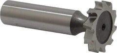 Keo - 1" Diam x 3/16" Face Width, High Speed Steel, 10 Teeth, Shank Connection Woodruff Keyseat Cutter - Uncoated, 2-3/16" OAL x 1/2" Shank, Staggered Teeth, ANSI 608, Old Standard 13 - Industrial Tool & Supply