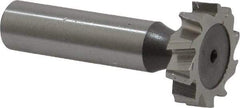 Keo - 1" Diam x 1/4" Face Width, High Speed Steel, 10 Teeth, Shank Connection Woodruff Keyseat Cutter - Uncoated, 2-1/4" OAL x 1/2" Shank, Staggered Teeth, ANSI 808, Old Standard 15 - Industrial Tool & Supply