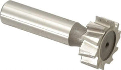 Keo - 1" Diam x 3/8" Face Width, High Speed Steel, 10 Teeth, Shank Connection Woodruff Keyseat Cutter - Uncoated, 2-3/8" OAL x 1/2" Shank, Staggered Teeth, ANSI 1208, Old Standard 152 - Industrial Tool & Supply