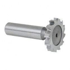 Keo - 1-1/4" Diam x 3/16" Face Width, High Speed Steel, 12 Teeth, Shank Connection Woodruff Keyseat Cutter - Uncoated, 2-3/16" OAL x 1/2" Shank, Staggered Teeth, ANSI 610, Old Standard 19 - Industrial Tool & Supply